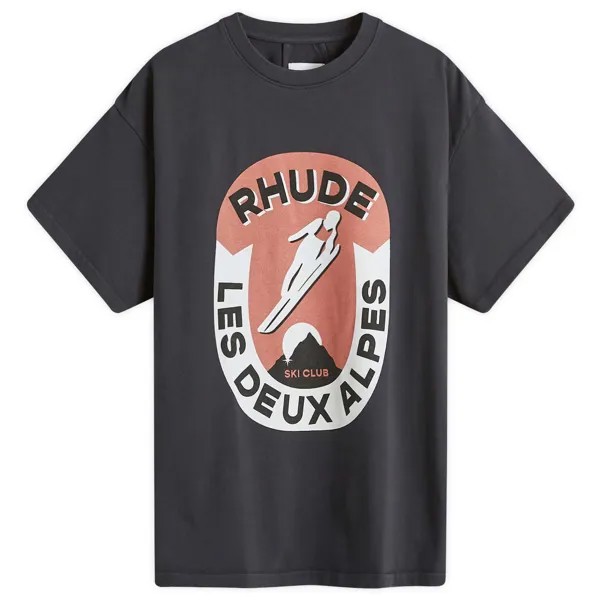 Футболка Rhude Les Deux Alpes T-Shirt, цвет Vintage Black