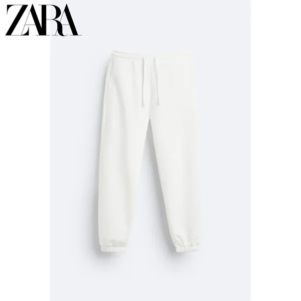 Новые базовые мужские спортивные брюки ZARA 0761352 251, цвет отшлифовать добела