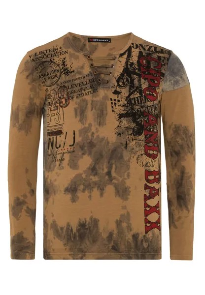 Лонгслив Cipo & Baxx Langarmshirt, цвет MUSTARD