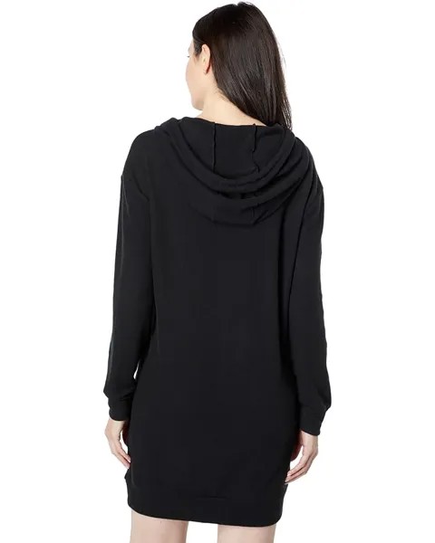 Платье Chaser Sustainable Bliss Knit Long Sleeve Hooded Dress, реальный черный