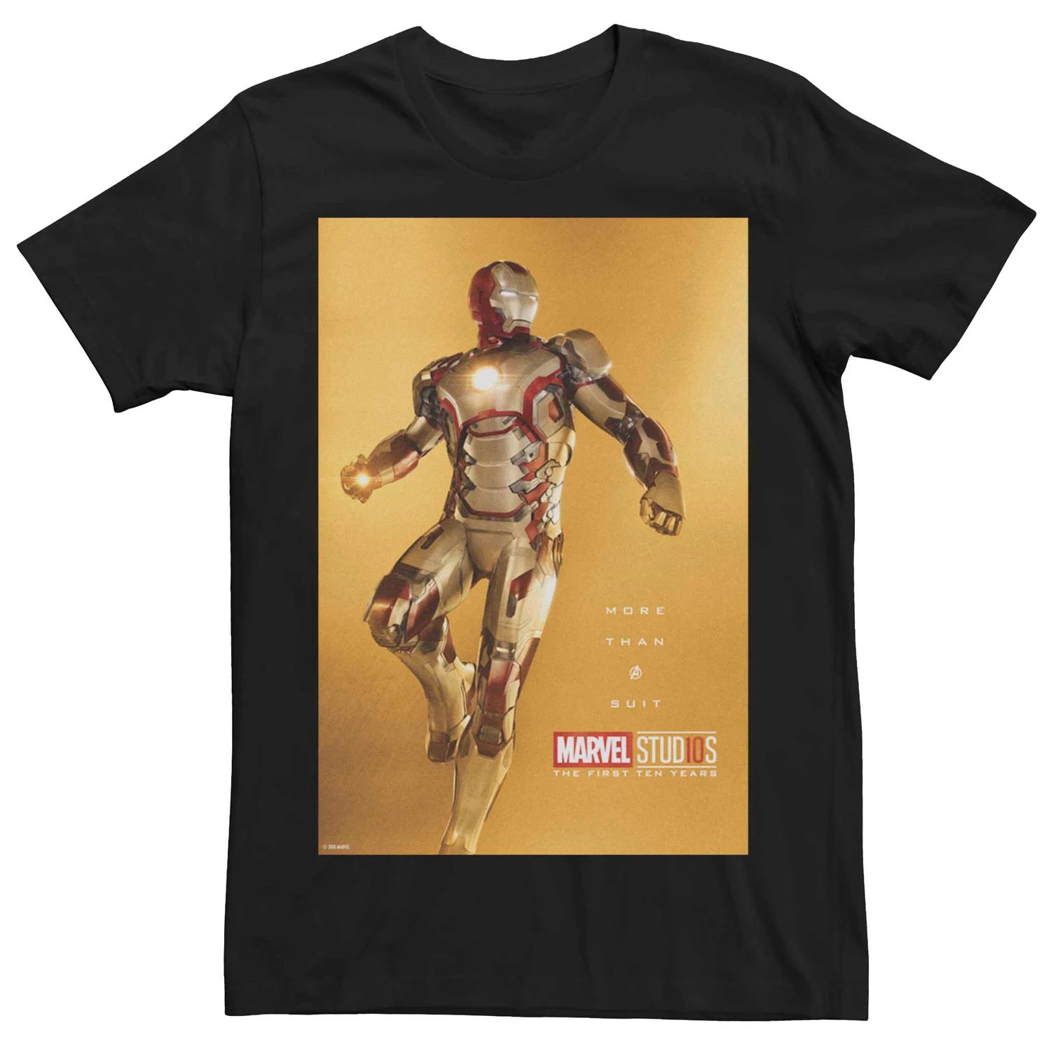 Мужская футболка с плакатом Marvel Studios Iron Man для подростков «Больше, чем костюм» Licensed Character