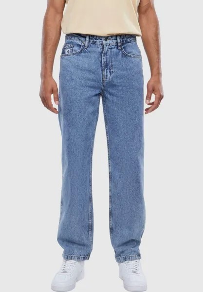 Джинсы-сигареты SMALL SIGNATURE BAGGY FIVE POCKET Karl Kani, винтажный средний синий