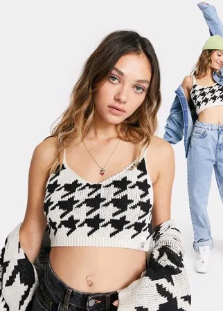 Бралетт с узором «гусиная лапка» от комплекта ASOS DESIGN CIRCULAR-Мульти