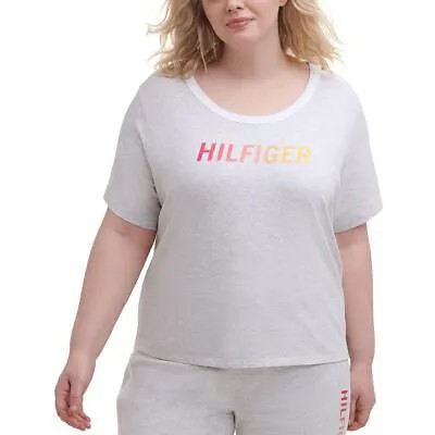 Женские серые рубашки и топы для фитнеса Tommy Hilfiger Sport Plus 1X BHFO 3026