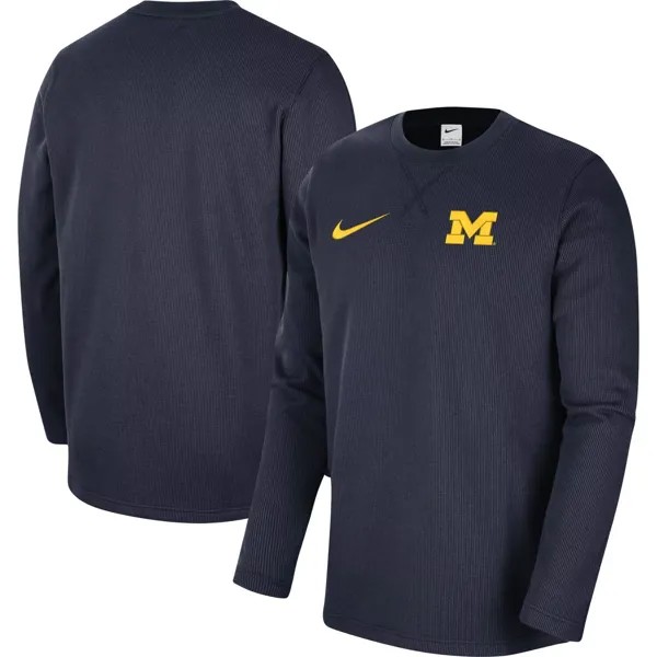 Мужской темно-синий пуловер Michigan Wolverines свитшот Nike