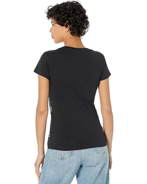 Футболка True Religion Iridescent Foil Buddha V-Neck Tee, цвет Onyx