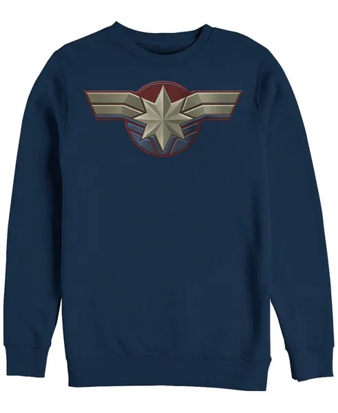 Костюм marvel men's captain marvel chest с логотипом, флис с круглым вырезом Fifth Sun, синий