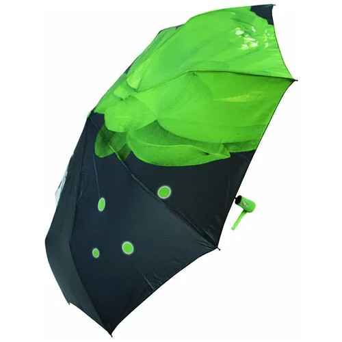 Зонт Rainbrella, автомат, 3 сложения, купол 105 см., 9 спиц, система «антиветер», чехол в комплекте, для женщин, зеленый