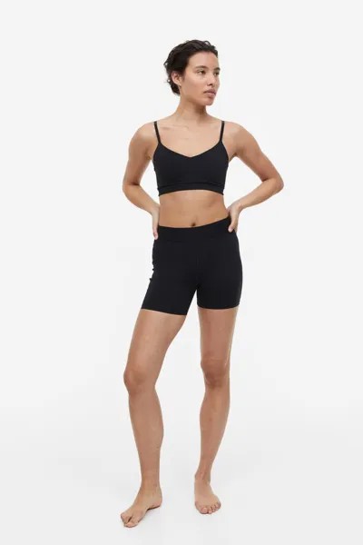 Спортивные шорты DryMove с сеткой H&M, черный
