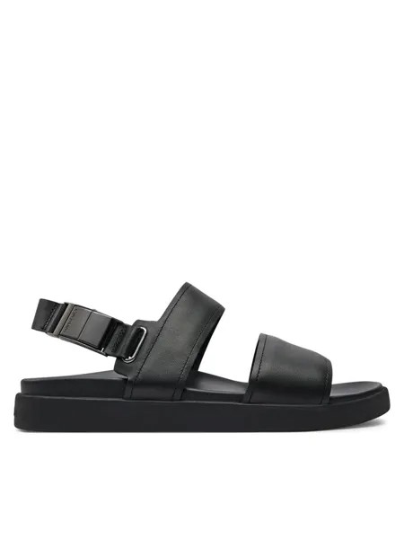 Сандалии Back Strap W/ Iconic Plaque Calvin Klein, черный