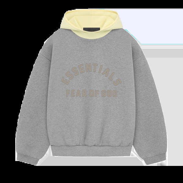 Худи Fear Of God Essentials Fear of God Essentials Nylon Fleece 'Dark Heather Oatmeal/Garden Yellow', серый