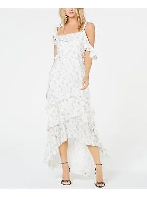 RACHEL ZOE Женское вечернее платье макси хай-лоу без рукавов цвета слоновой кости. Размер: 2
