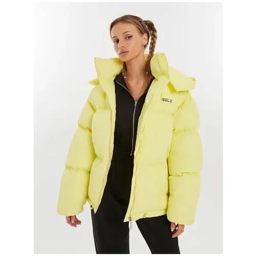 Куртка  FEELZ зимняя, оверсайз, подкладка, размер S, желтый