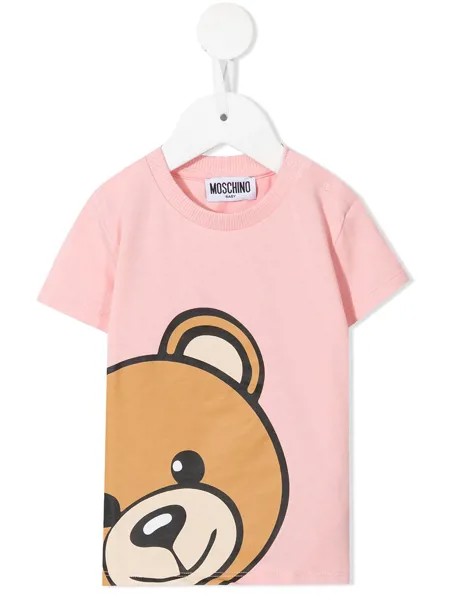 Moschino Kids футболка Teddy Bear с логотипом