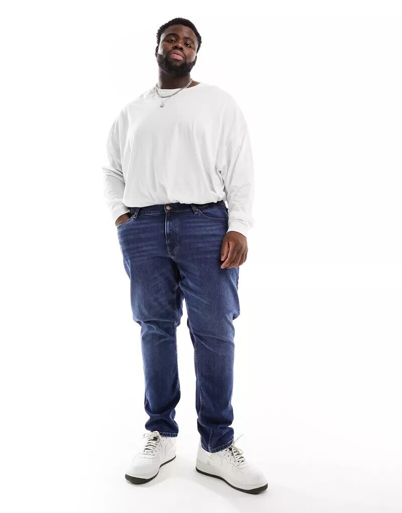 Tommy Jeans Big & Tall Ryan темные джинсы прямого кроя классической посадки