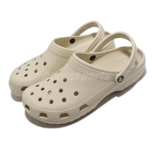 Crocs Classic Bone Ivory Men Unisex Casual Slip On Sandals Shoes 10001-2Y2