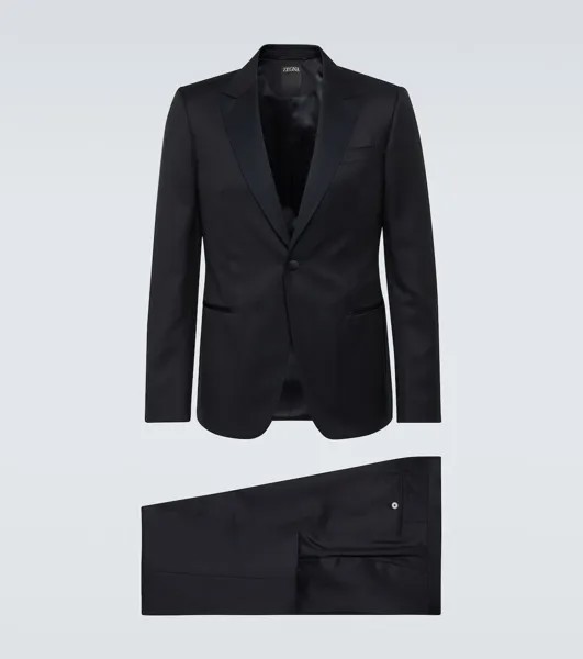 Смокинг из шерсти и мохера Zegna, синий