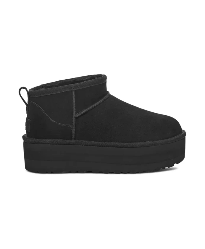 Классические ультра мини ботинки на платформе Ugg, черный