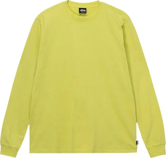 Лонгслив Stussy Pigment Dyed Long-Sleeve Crew 'Yellow', желтый