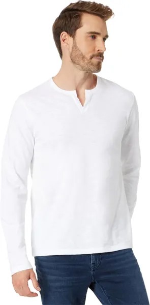 Рубашка Slub Split-Neck Long Sleeve Vince, цвет Optic White