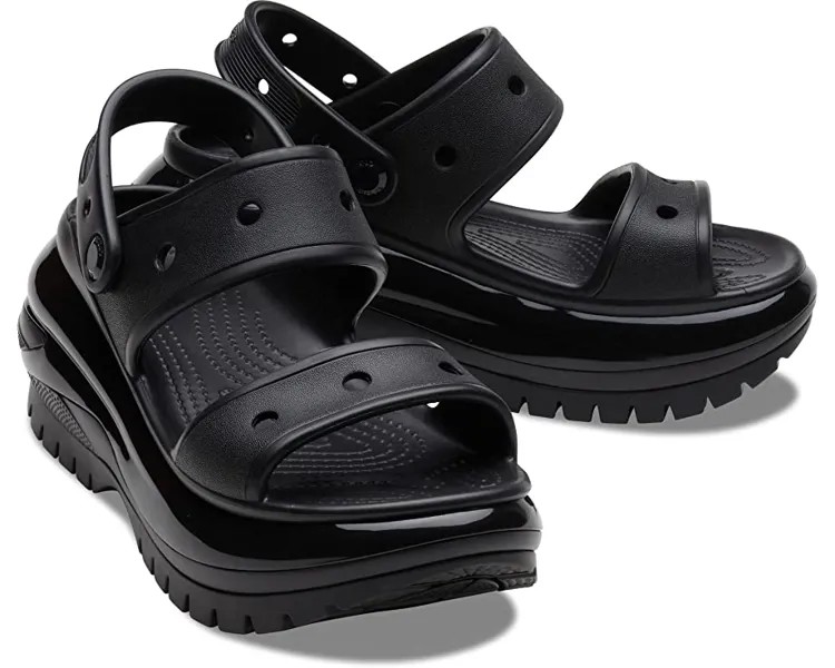 Туфли на каблуках Classic Mega Crush Sandal Crocs, черный