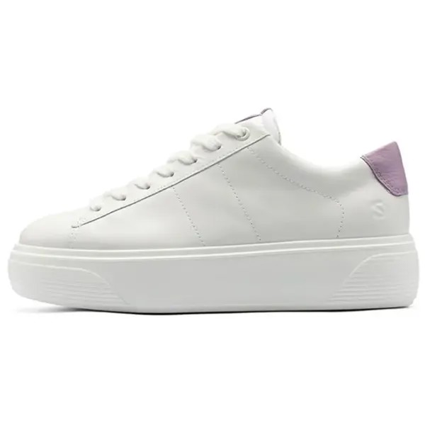 Кроссовки ecco Skateboarding Shoes Women's Low-top White, белый