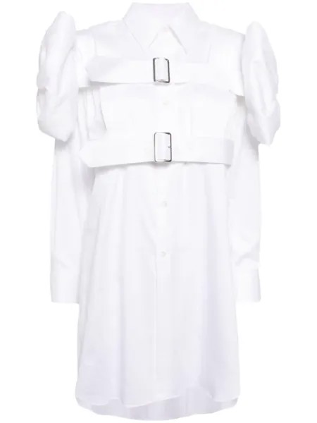 Хлопковая рубашка со съемными вставками Comme Des Garçons, белый
