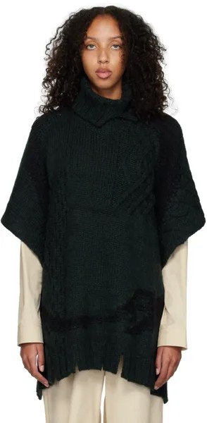 Состаренная водолазка цвета хаки MM6 Maison Margiela
