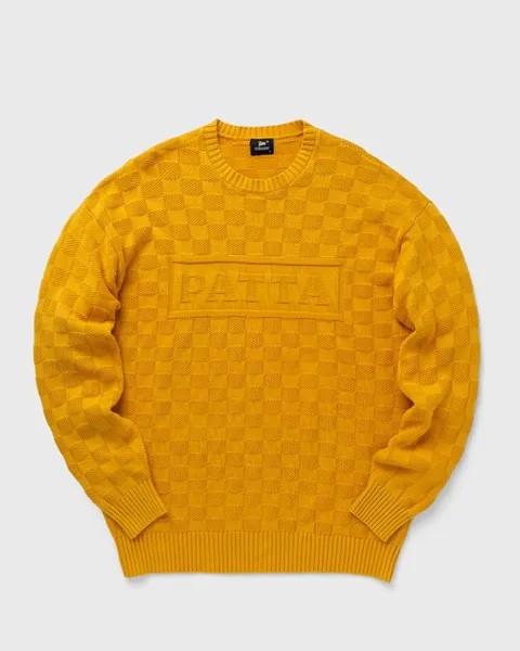 Пуловер Patta Pearl Ribbed Knitted Sweater, цвет old gold
