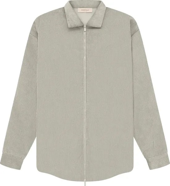 Рубашка Fear of God Essentials Corduroy Shirt Jacket 'Seal', серый