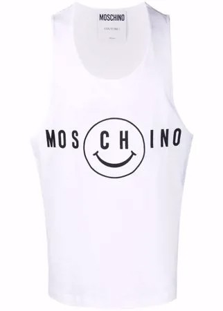 Moschino топ с логотипом