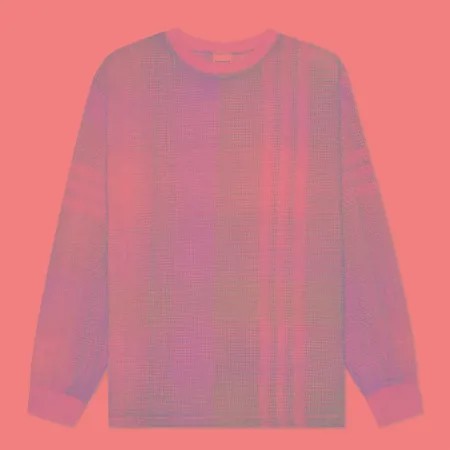 Мужской лонгслив thisisneverthat Printed Plaid Mesh, цвет бежевый, размер M