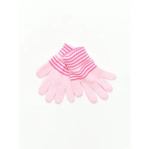 Перчатки Margot Bis демисезонные, размер 12, розовый