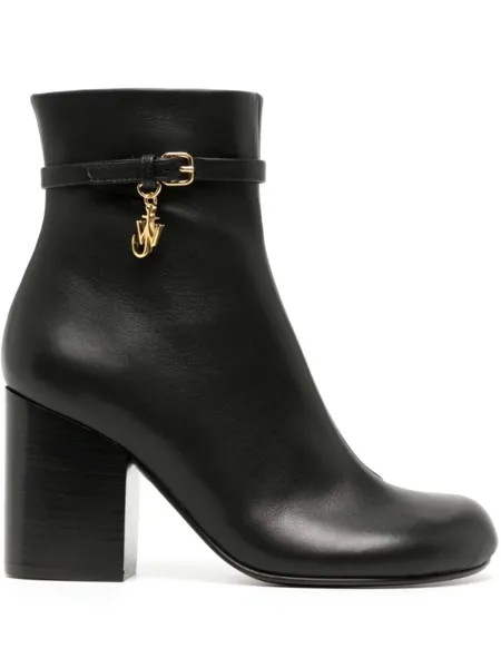 JW Anderson ботильоны с подвеской-логотипом, черный