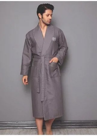 Халат Nusa NS12680, L-XL (48-50) Цвет: Серый, Бамбуковое волокно | Вафельная
