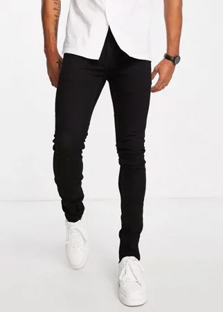 Черные зауженные джинсы-стрейч French Connection-Черный цвет