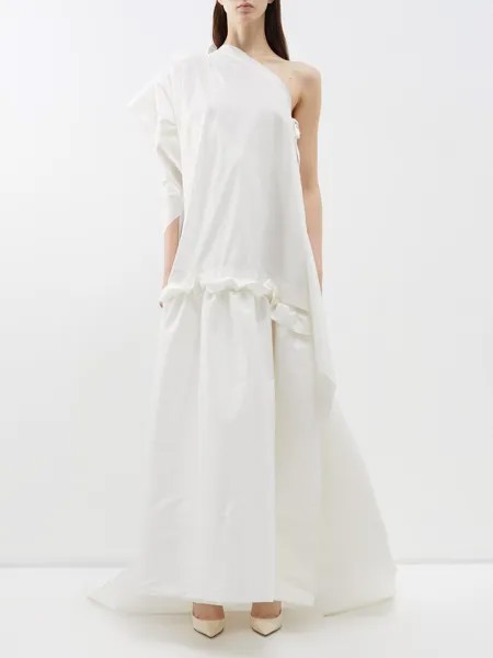 Платье luna из переработанной тафты с регулируемым подолом Vivienne Westwood, белый