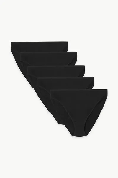 Модальное бикини, 5 пар Marks & Spencer, черный
