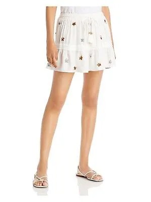 ROCOCO SAND Женская белая мини-юбка трапециевидной формы с завязками на шнурке L