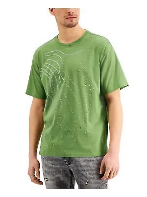 INC Мужская зеленая эластичная футболка с короткими рукавами и графикой Wordplay M