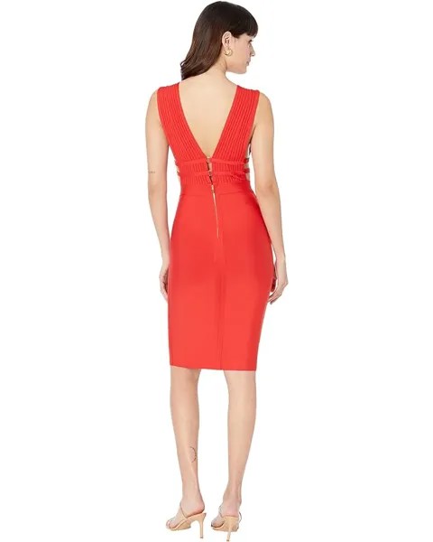Платье Bebe Bandage Dress with Cutouts, красный