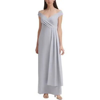 Женское серое плиссированное вечернее платье Eliza J с открытыми плечами 2 BHFO 7531