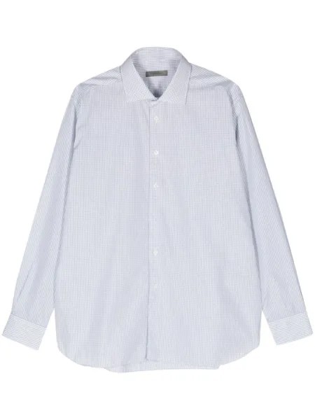 Рубашка из хлопка в клетку Corneliani, белый