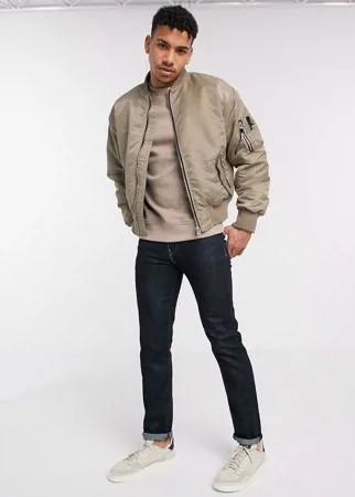 Светло-бежевый бомбер с карманом MA1 River Island-Neutral