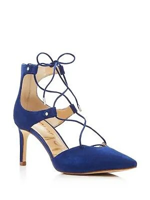 Женские синие кожаные туфли-лодочки SAM EDELMAN Dorsay Profile Taylor Toe Stiletto 6 M