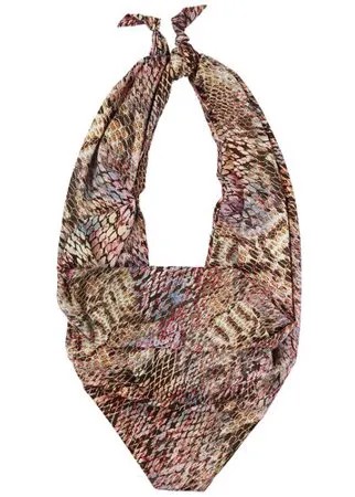 Шарф женский весенний, вискоза, шёлк, полиэстер, разноцветный, двойной шарф-долька Оланж Ассорти серия Марокко с узелками