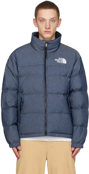 Синий 92 Двусторонний пуховик Nuptse Джинсовый синий/Tnf черный The North Face