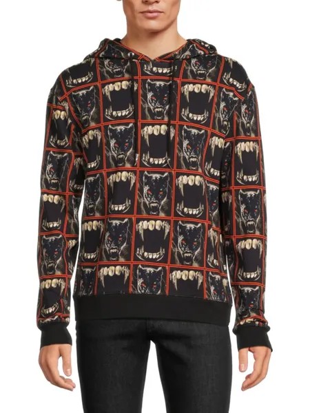 Толстовка с капюшоном и пуловером с рисунком Wild Cat Roberto Cavalli, цвет Multi