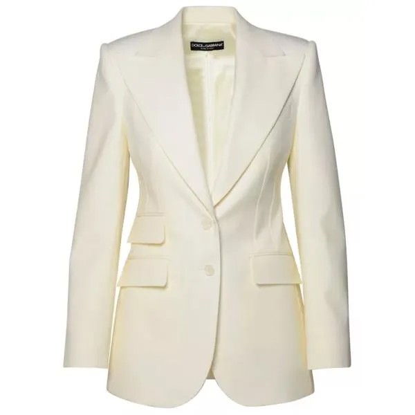 Куртка virgin wool blend blazer Dolce&Gabbana, бежевый