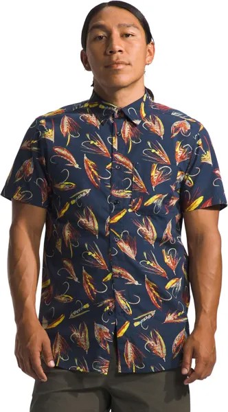 Рубашка The North Face Short Sleeve Baytrail Pattern Shirt, цвет Summit Navy Hand Tied Fly Print